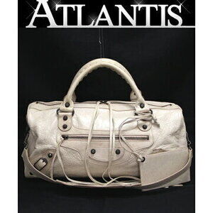 Balenciaga Twiggy Le City Handbag Off White Leather